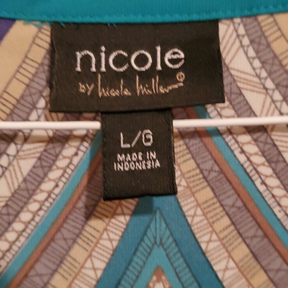 Beautiful teal cowl-neck blouse - Picture 2 of 3